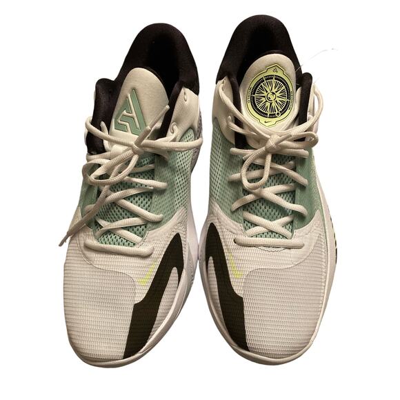 Men’s Nike Zoom Freak 4 Giannis White/Volt  Green Sz 11.5 DJ6149-100 - Picture 1 of 9